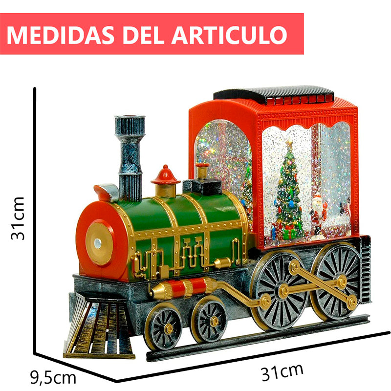 Adorno Navidad Trencito Con Luces Para El Arbol De Pascua