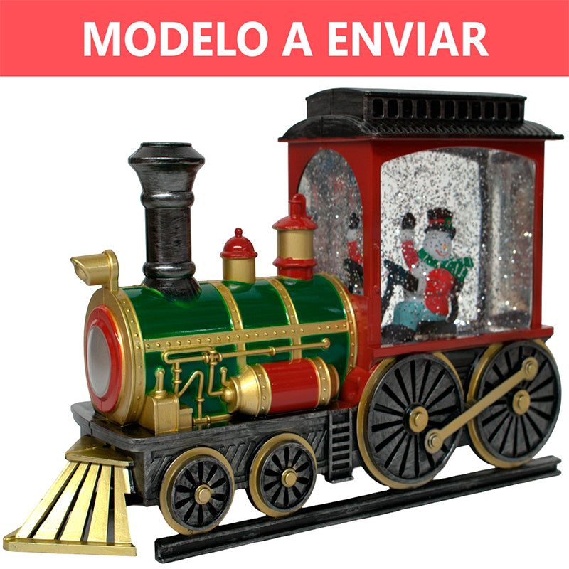 Adorno Navidad Trencito Con Luces Para El Arbol De Pascua