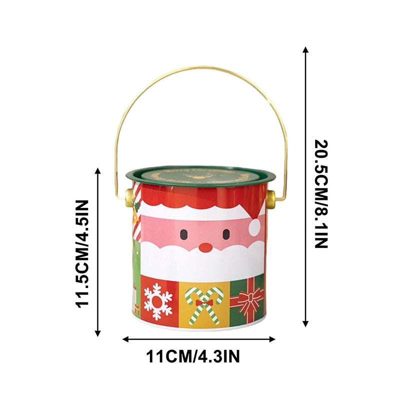 Caja para Dulces Navideños Con Asa De Transporte Tarro De Galleta