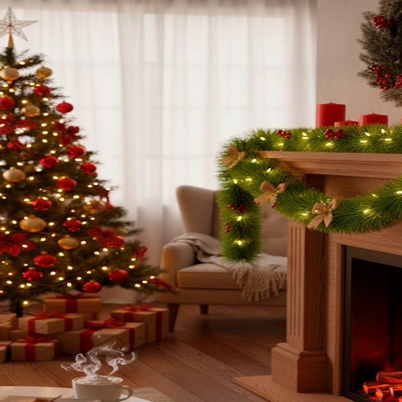 Pack 5 und Guirnalda Navideña 2mts Decoracion De Navidad