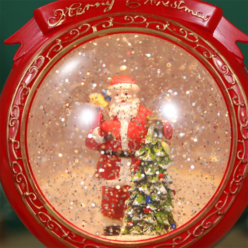 Adornos Navideños Caja De Música Globo Con Copos De Nieve