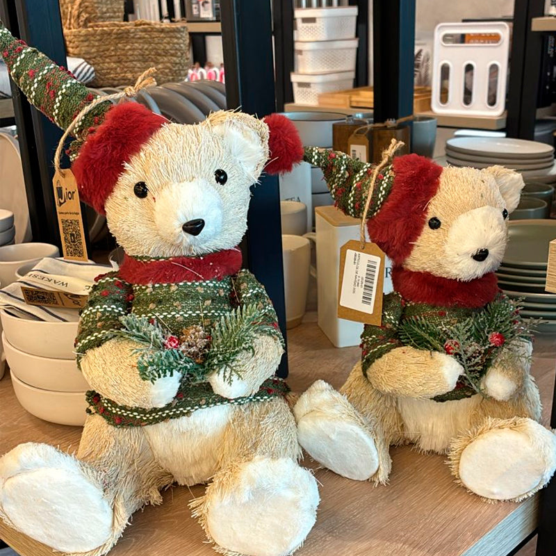 Oso Peluche Pascuero Navideño Adorno Para Arbol De Navidad