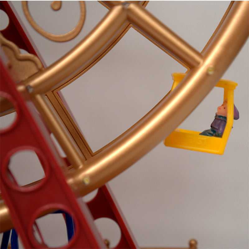 Adorno Navidad Rueda De La Fortuna Luces Musica Y Movimiento