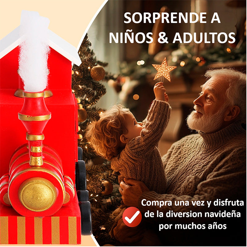 Calendario De Adviento De Tren De Madera Navidad 24 Cajones Rojo