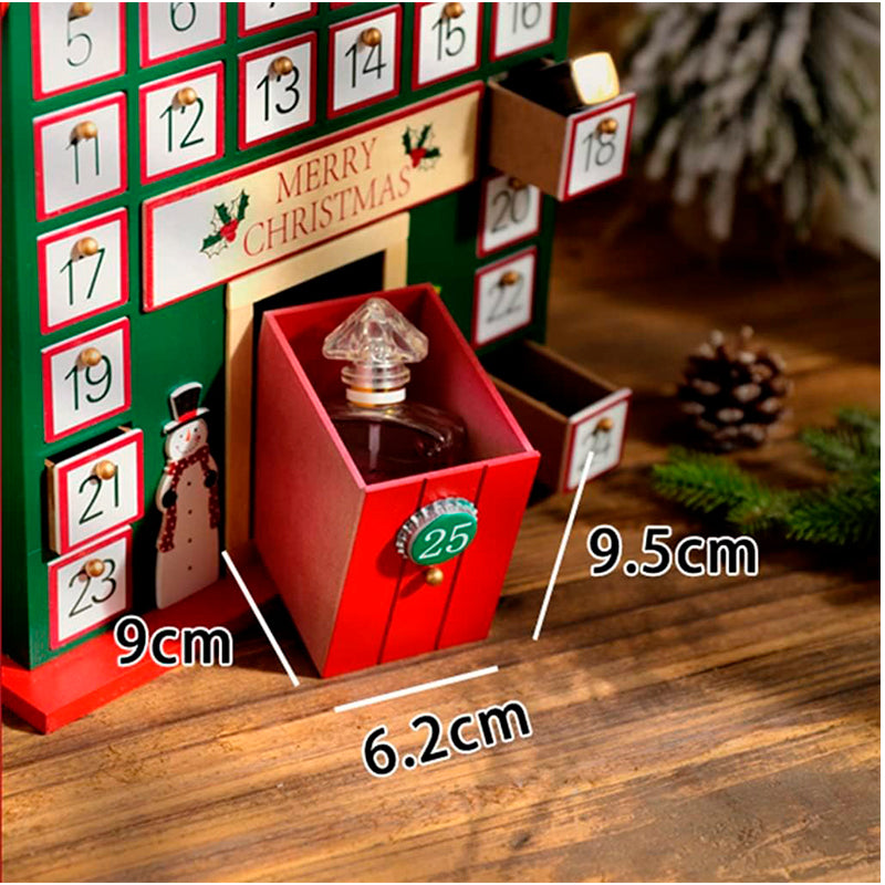 Casa Calendario De Adviento De Madera Decoración De Navidad