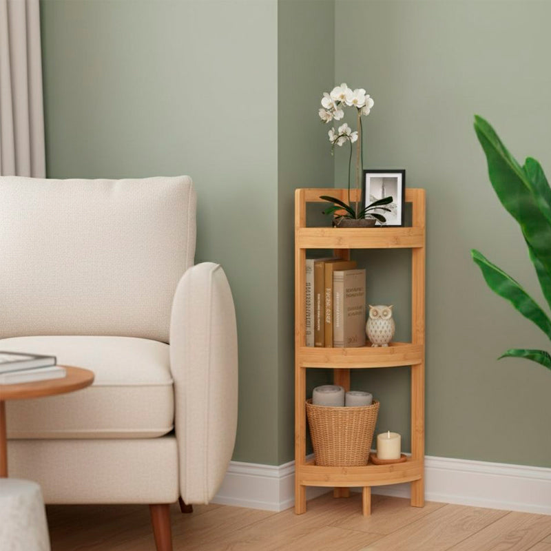 Esquinero 3 Niveles Mueble Exhibidor Estantería de Pie