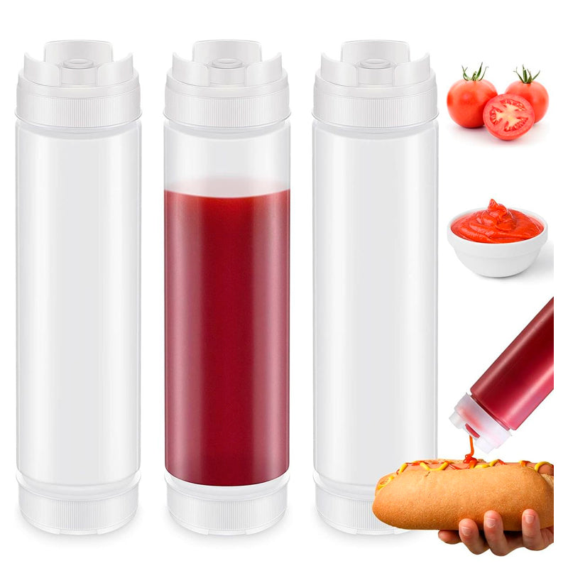 Pack 3 Dispensadores Salsa Salsero Plastico 360ml