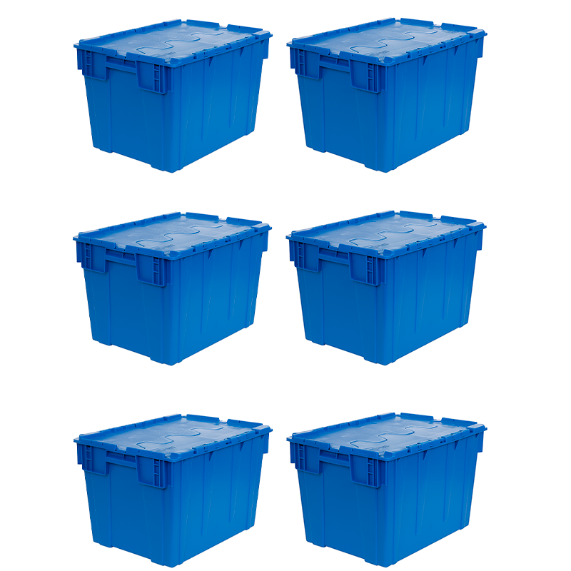 Caja Logística Organizadora 52 Litros Apilable Azul