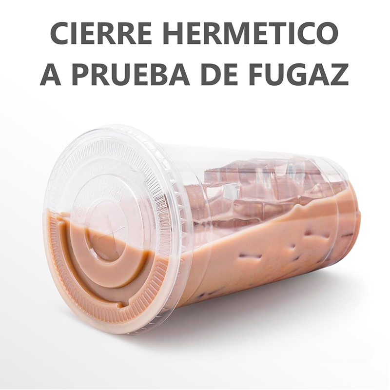 50 Vasos Desechable Plástico Con Tapa Y Bombillas 24 Onzas Transparente