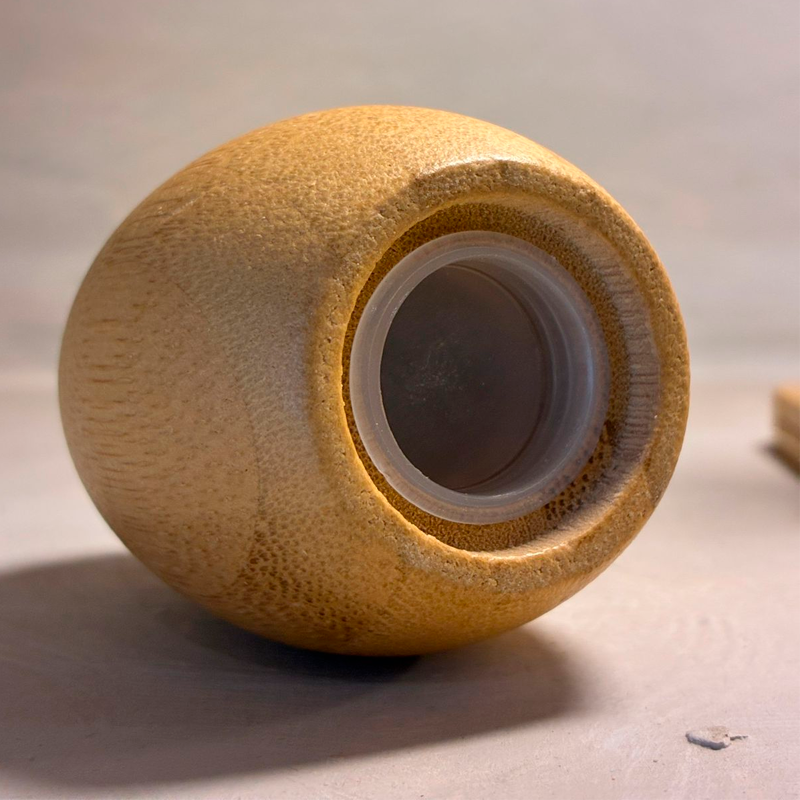 Juego de Salero y Pimentero Madera Natural Estante de Especias para Mesa
