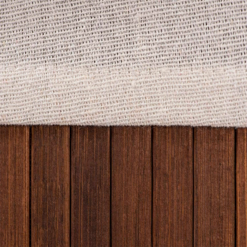 Canasto De Bambú Cesto De Ropa Sucia Pleglable Con Tapa Marrón Oscuro