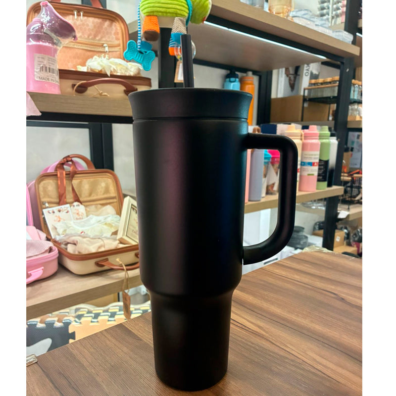 Vaso Termico con Bombilla 1200 ml Acero Inoxidable Antiderrame Tipo Stanley