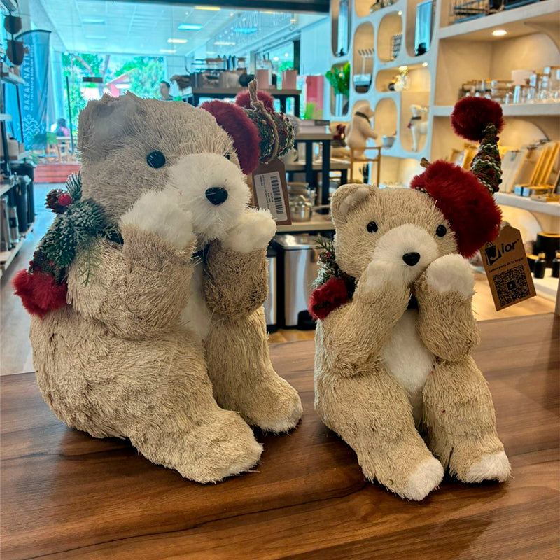 Adorno Para Arbol De Navidad Oso Peluche Pascuero Navideño