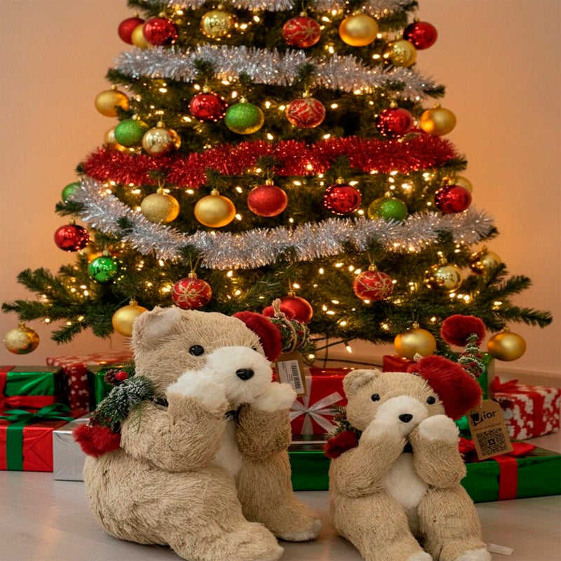 Adorno Para Arbol De Navidad Oso Peluche Pascuero Navideño