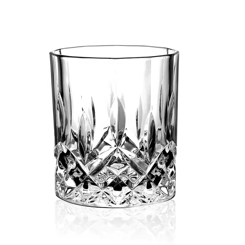 Set 6 vasos de whisky esculpidos 330ml Vaso de Vidrio