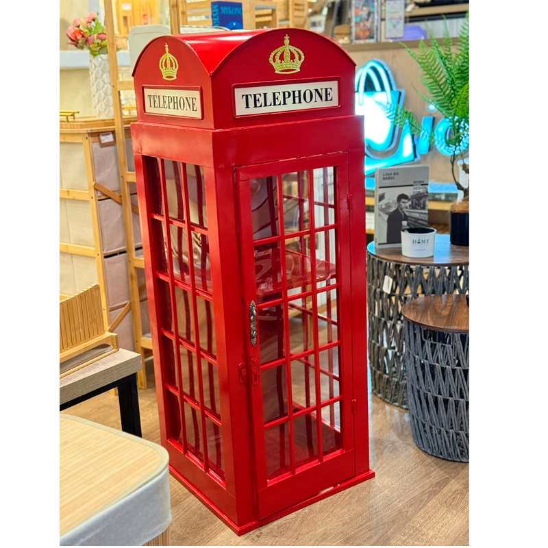 Figura Decorativa Cabina Telefonica D Londres Hierro Fundido 120cm
