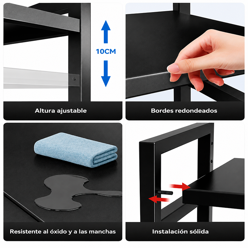 Estante Extensible Para Horno Microondas Rack Organizador Cocina 2 Niveles