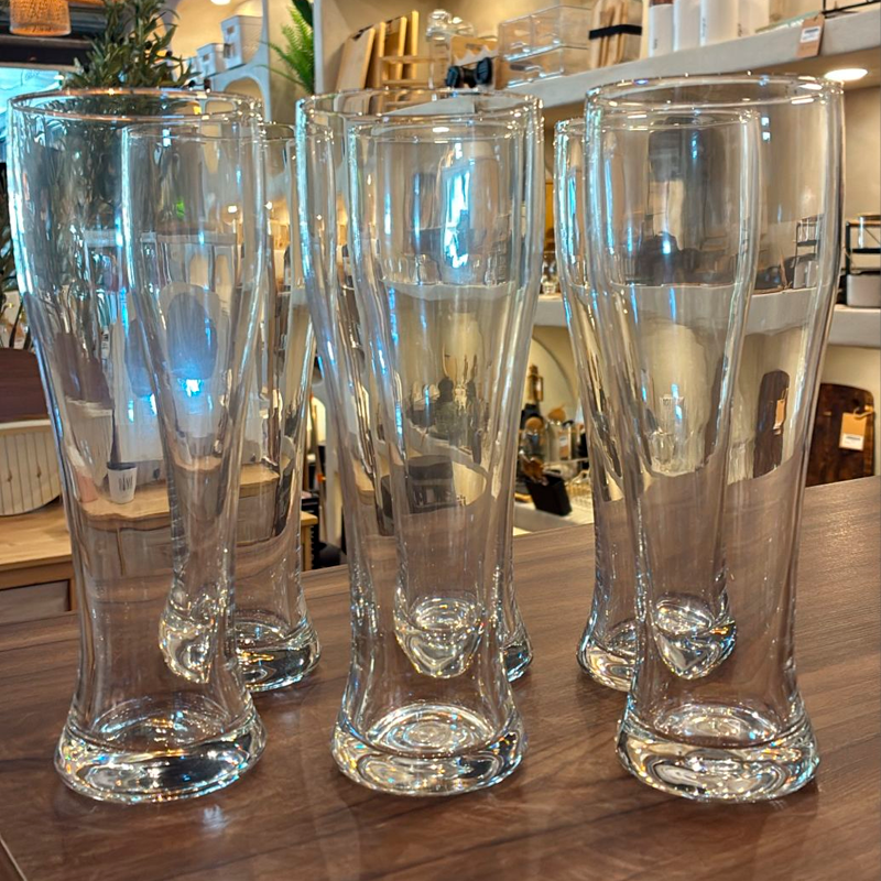 Set De 6 Vaso Cervecero De Vidrio Color Transparente 500ml