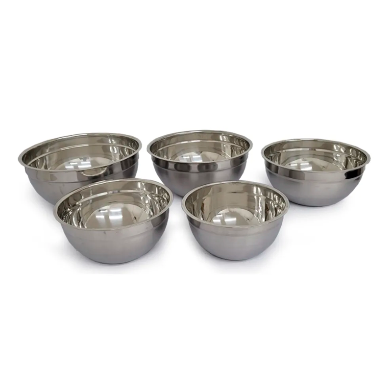 Juego de Tazones Bowls 5 Piezas Cuencos Acero Inoxidable Wakeshome