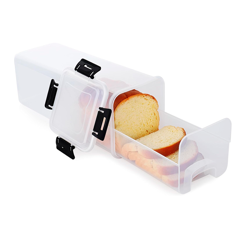 Recipiente Hermetico con Bandeja dispensador para Pan Sándwich