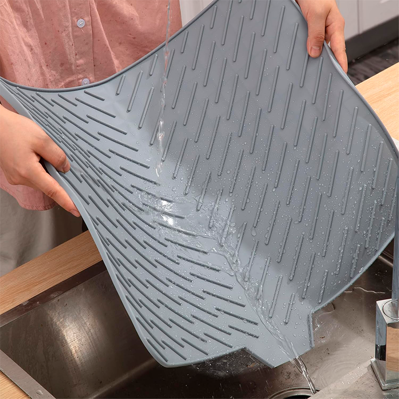 Tapete De Silicona Para Secar Platos Para Encimera De Cocina