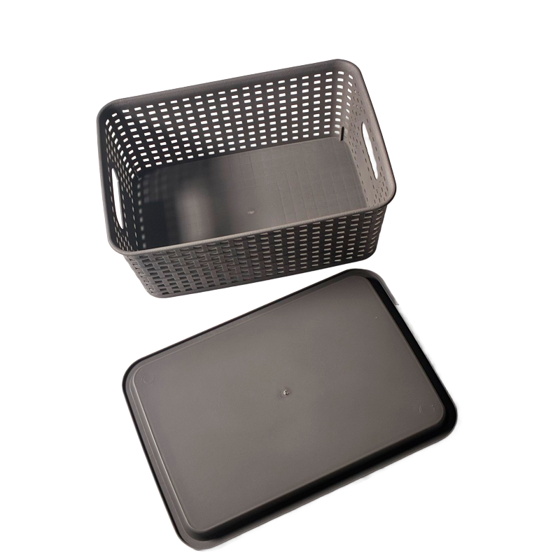 Caja Organizadora Ratán 6 Lt. Color Gris Canasto Cocina