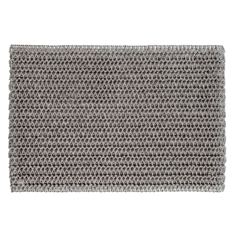 Individual de Mesa de Fibra Trenzada Diseño Texturizado Gris
