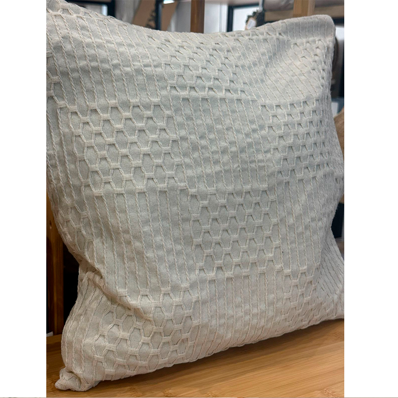 Funda De Cojin Boho Tejida Funda De Almohada De Sofa 45x45cm Blanco