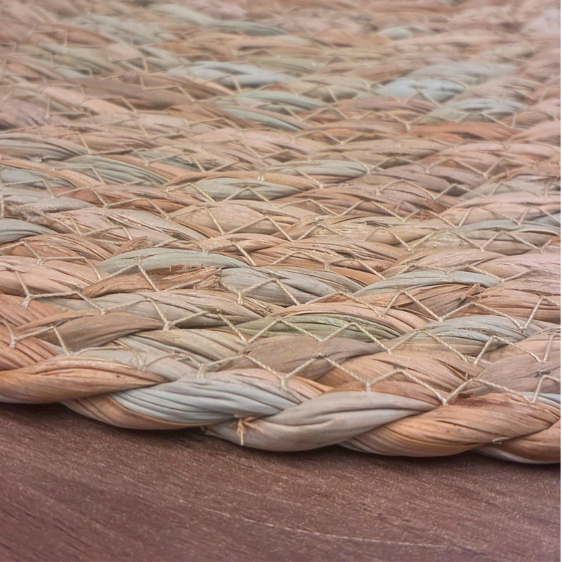 Individual Trenzado Mantel Redondo De 38cm Ratan Natural