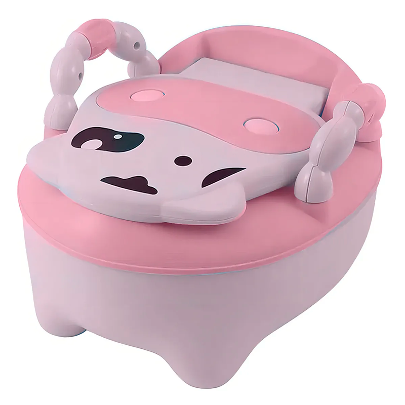 Pelela Bacinica Baño Infantil Para Niños Vaquita Color Rosa