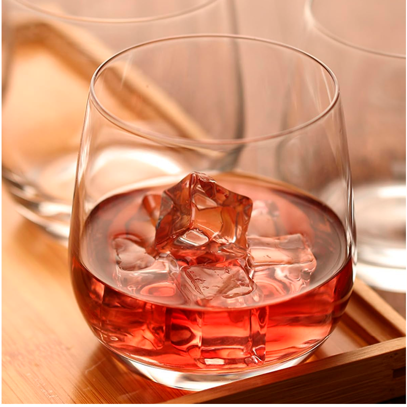 Set De 6 Vasos Altos Para Whisky Manhattan Vaso De Vidrio Transparente