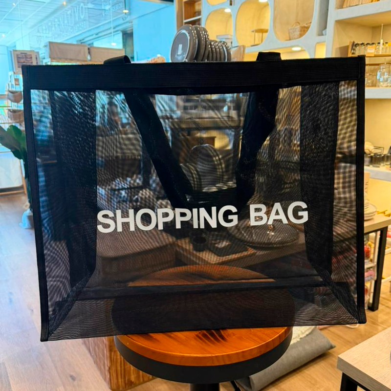 Bolsa de Compras Grande de Malla con Asa Bolsa de Comestibles Reutilizable