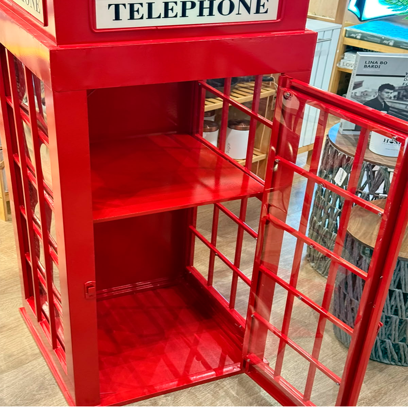 Figura Decorativa Cabina Telefonica D Londres Hierro Fundido 120cm