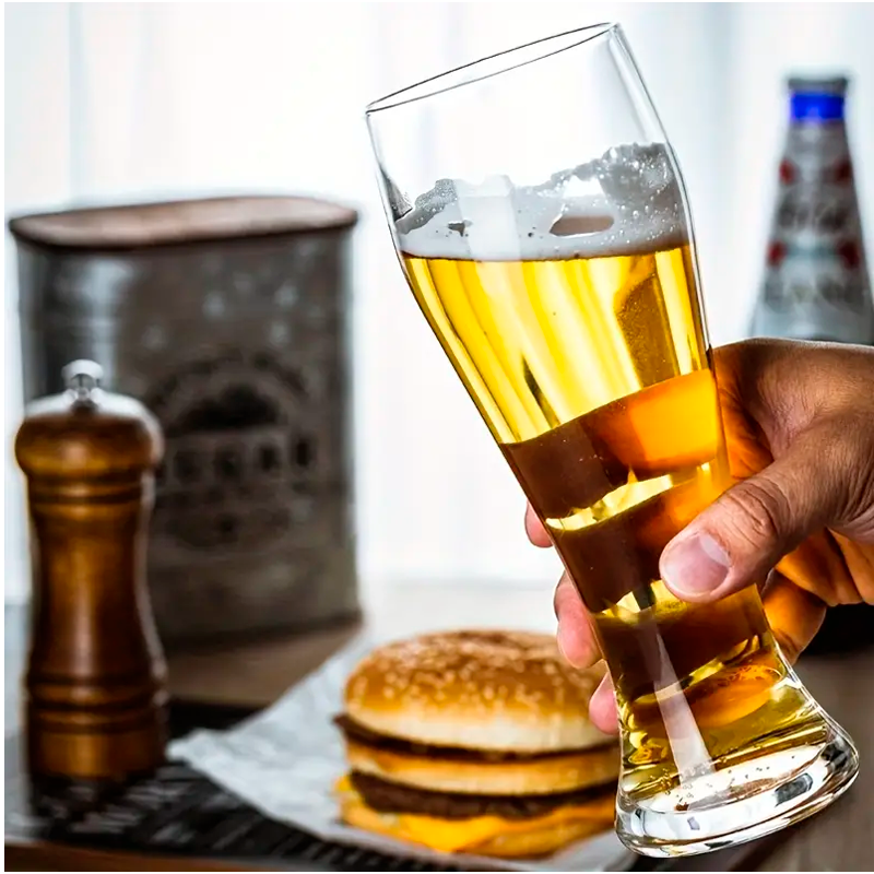Set De 6 Vaso Cervecero De Vidrio Color Transparente 430ml