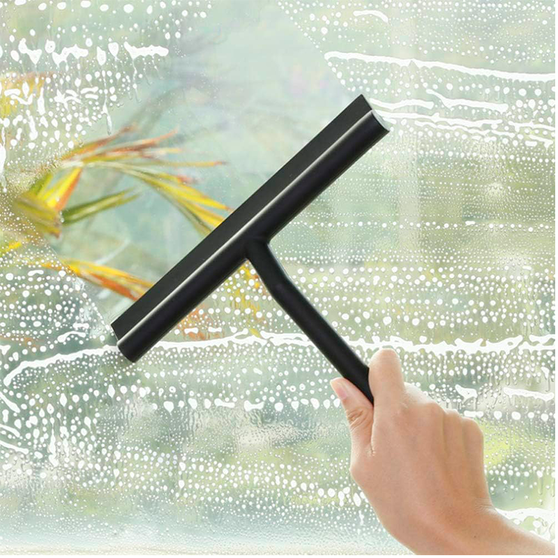 Plumilla Limpia Vidrios Multifuncional + Soporte Para Colgar Negro