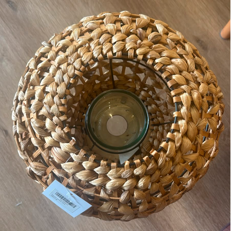 Macetero Ubud de Yute Natural con Base de Madera Porta Macetas