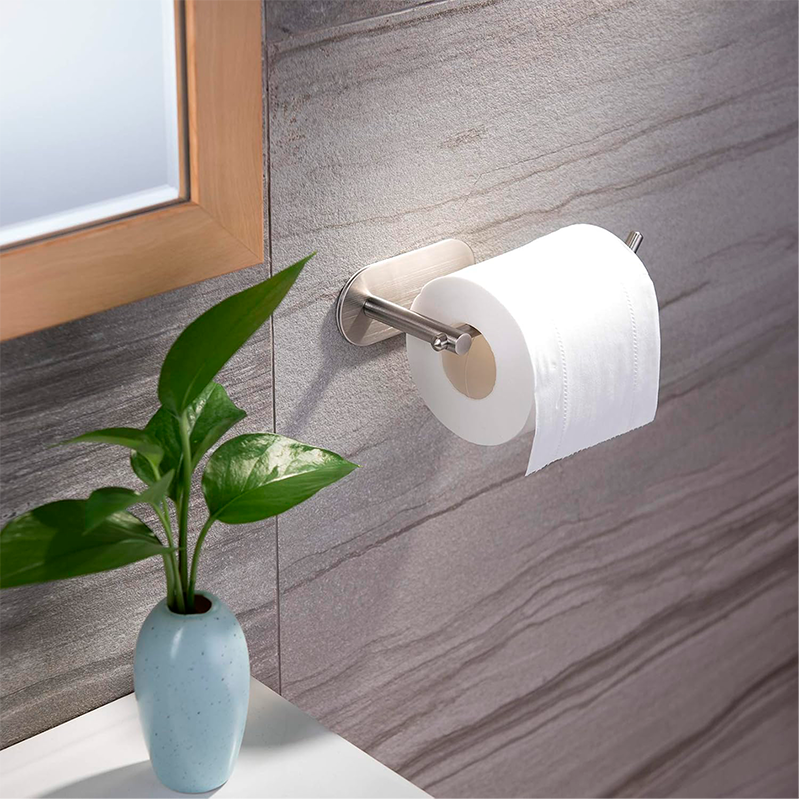 Porta Confort Baño Acero Inoxidable Estante Papel Higienico Plateado