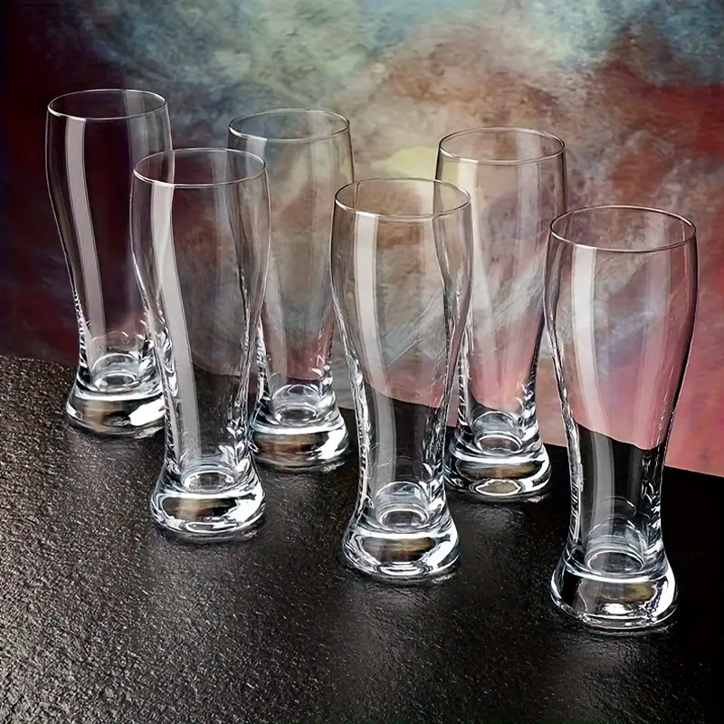 Set De 6 Vaso Cervecero De Vidrio Color Transparente 430ml