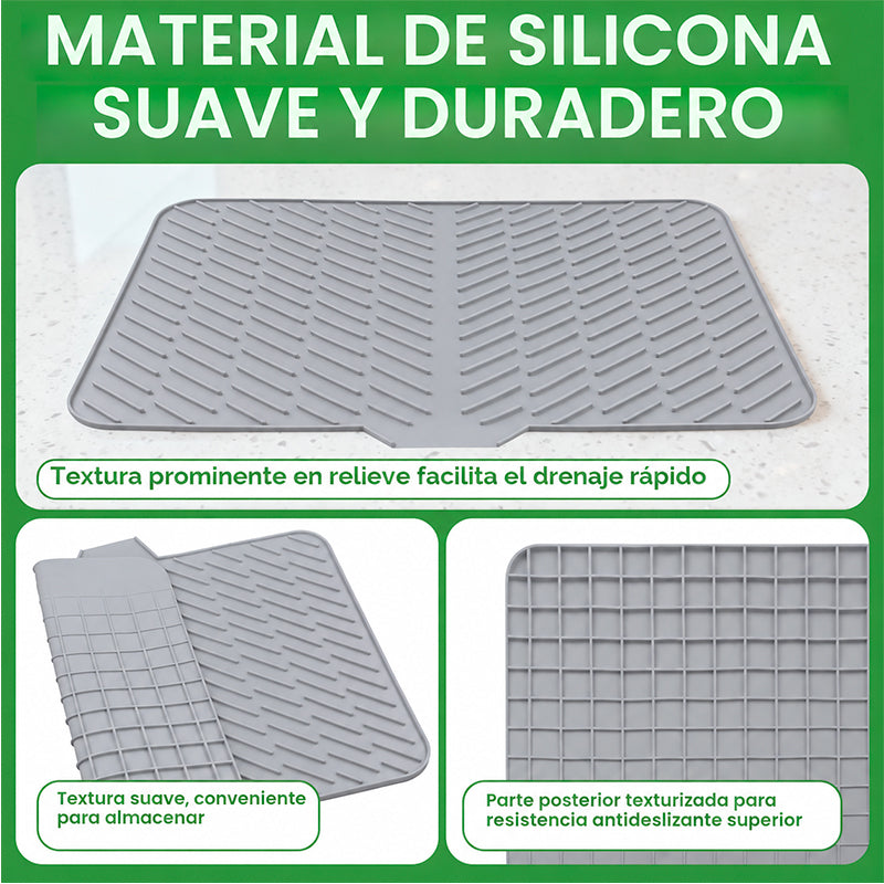 Tapete De Silicona Para Secar Platos Para Encimera De Cocina