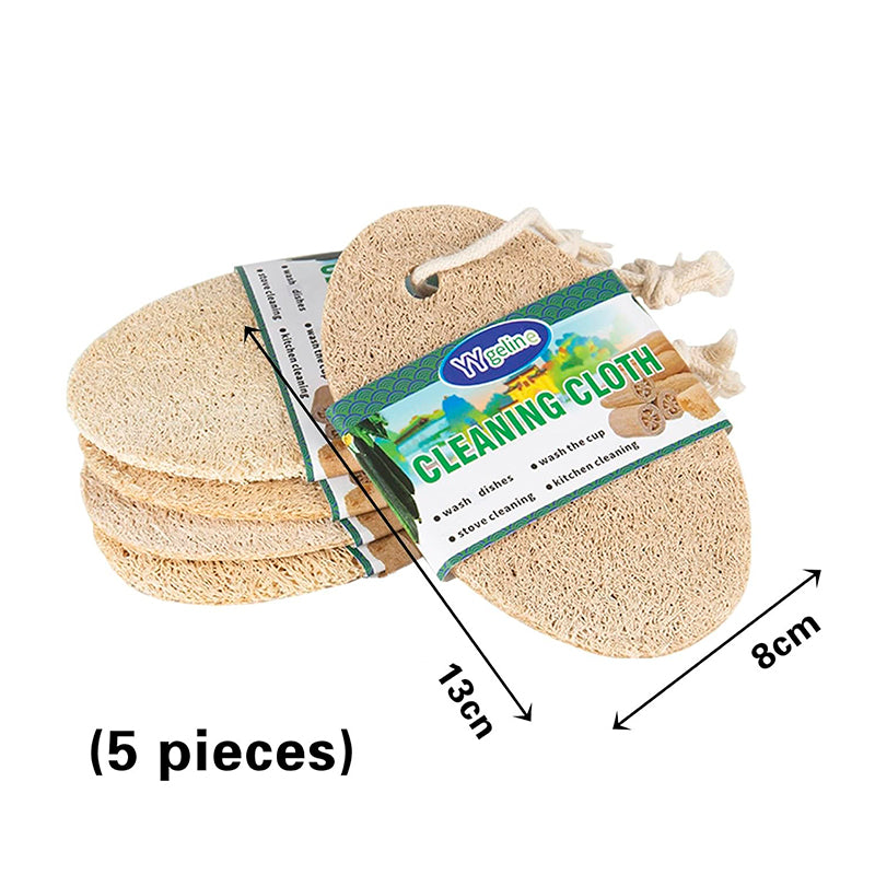 Pack 5 Esponjas de Lufa para Cocina Esponja Natural Exfoliante