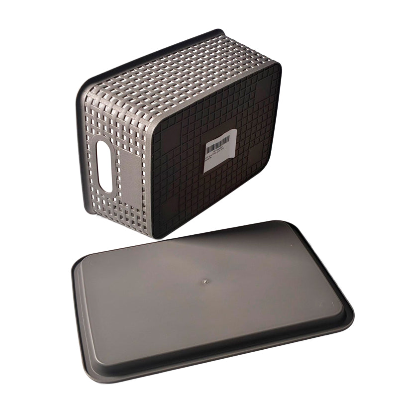 Caja Organizadora Ratán 6 Lt. Color Gris Canasto Cocina