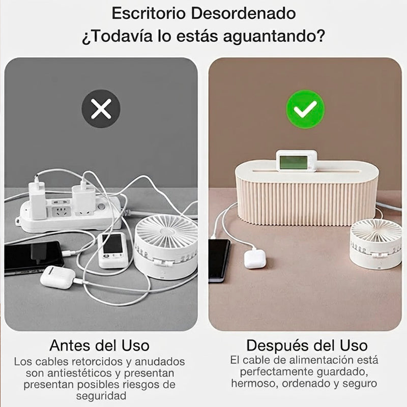 Caja Organizadora De Almacenamiento De Cables Soporte Oculto para Cables