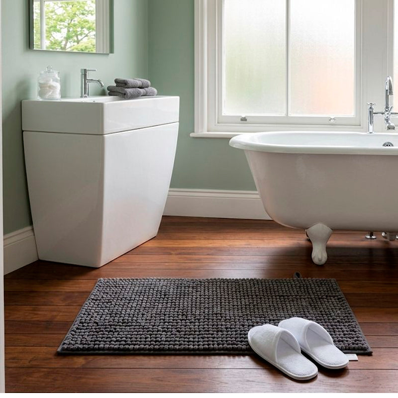 Tapete Alfombrilla De Baño Absorbente Piso Tina Ducha Dormitorio Unicolor