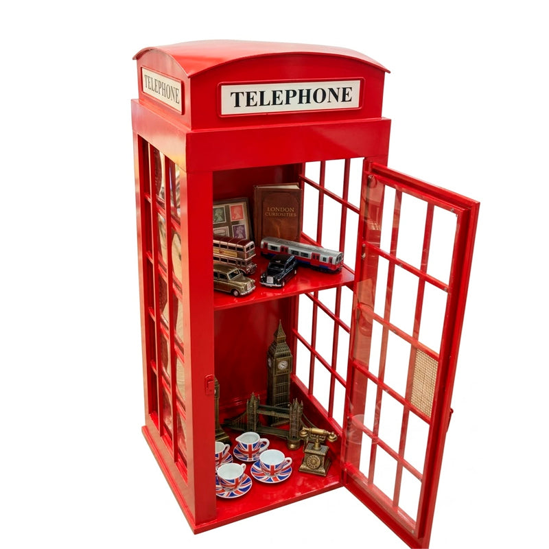 Figura Decorativa Cabina Telefonica D Londres Hierro Fundido 120cm
