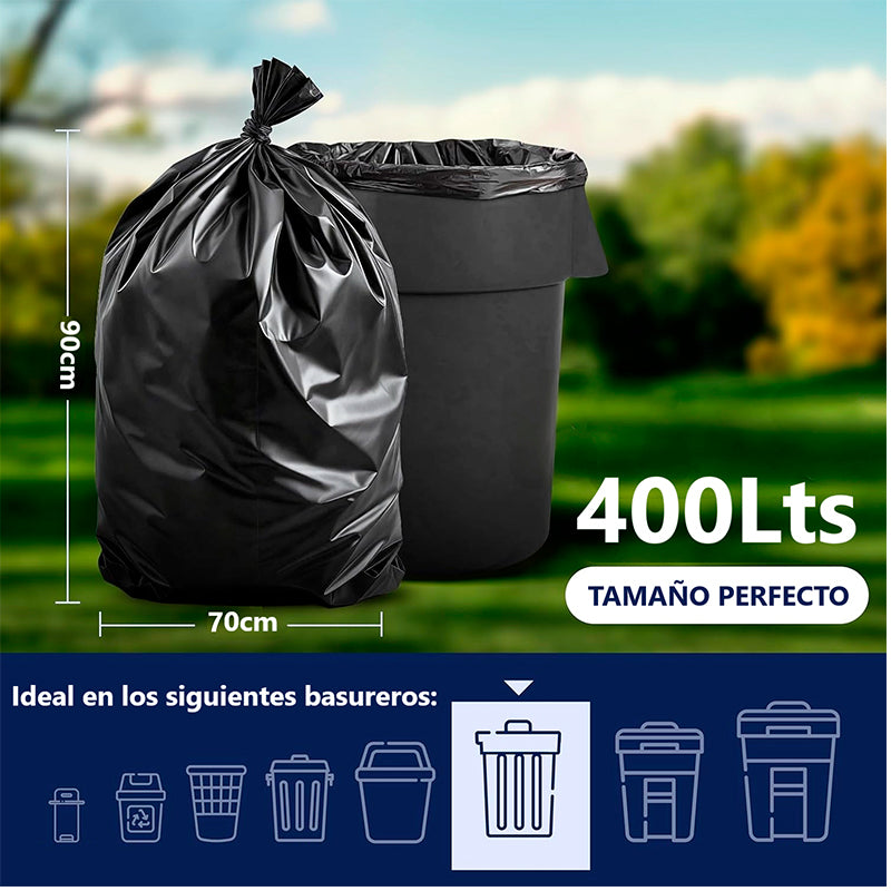 Bolsa De Basura Grande 70x90 Cms Ultra Resistente 10 Unidad