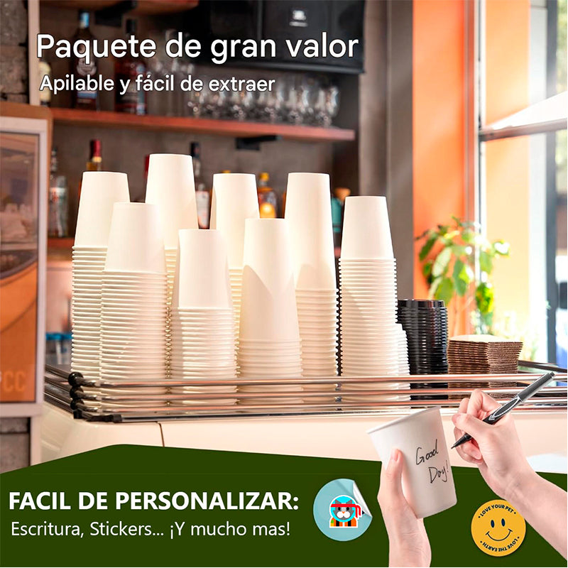 Vaso Cafe Kraft Vasos Polipapel Con Tapa Manga 20oz 50und 20 Oz