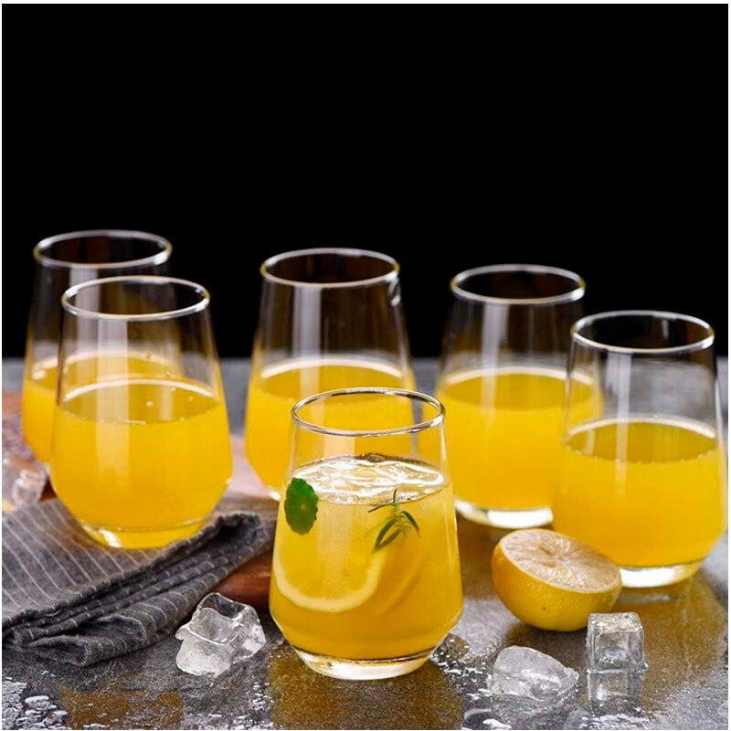 Set De 6 Vasos Altos Para Whisky Manhattan Vaso De Vidrio Transparente