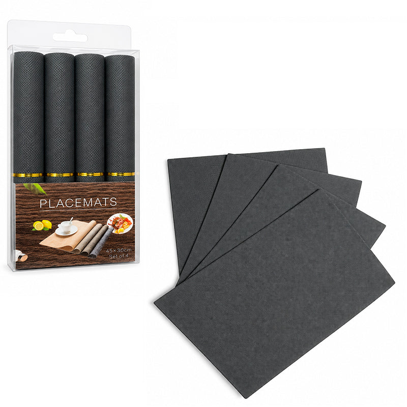 Set 4 Individuales Impermeable De Mesa Rectangulares De Pvc