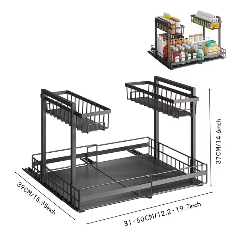 Rack Cocina Debajo Del Fregadero Organizador Expandible 2 Niveles