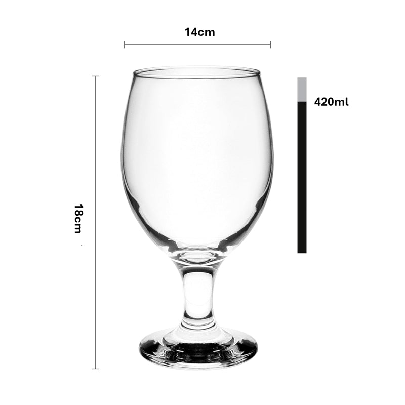 Set 6 Vasos Cerveza 420ml Copa Cervecera